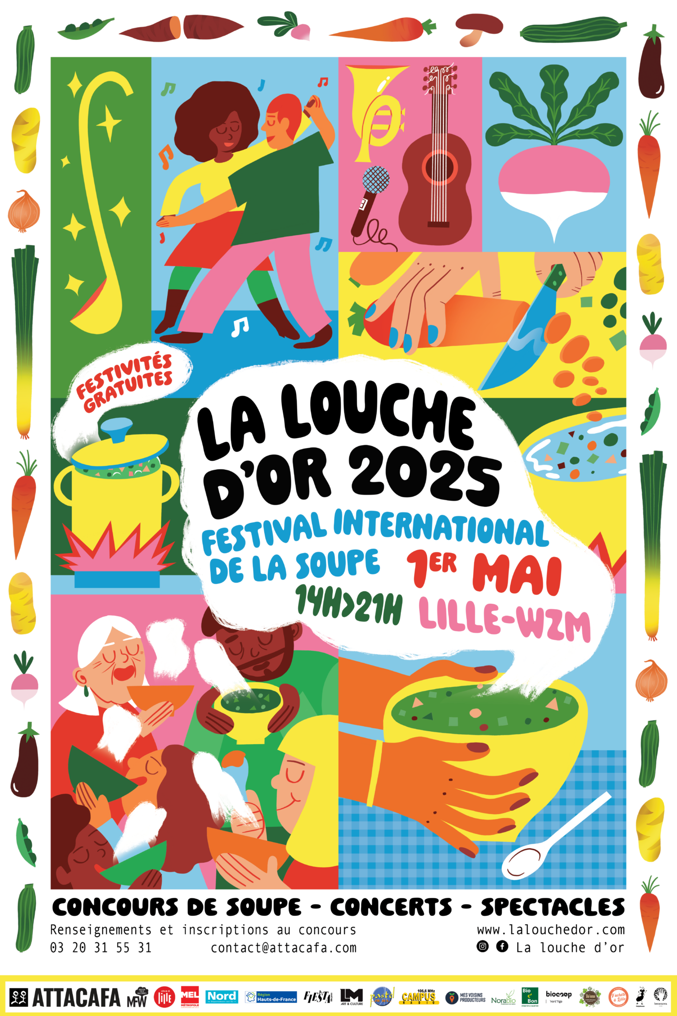 Affiche de la Louche d'or 2025, par l'illustratrice Mikankey